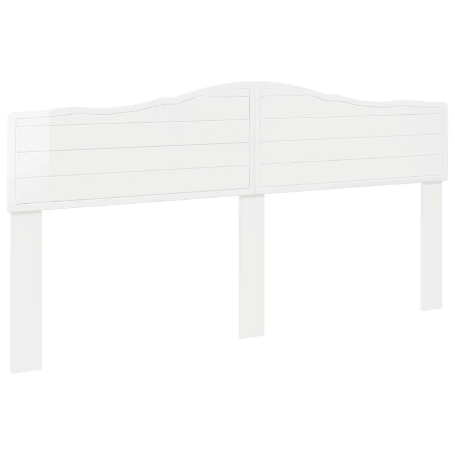 Tête de lit Blanc Brillant Bois d'ingénierie - 2