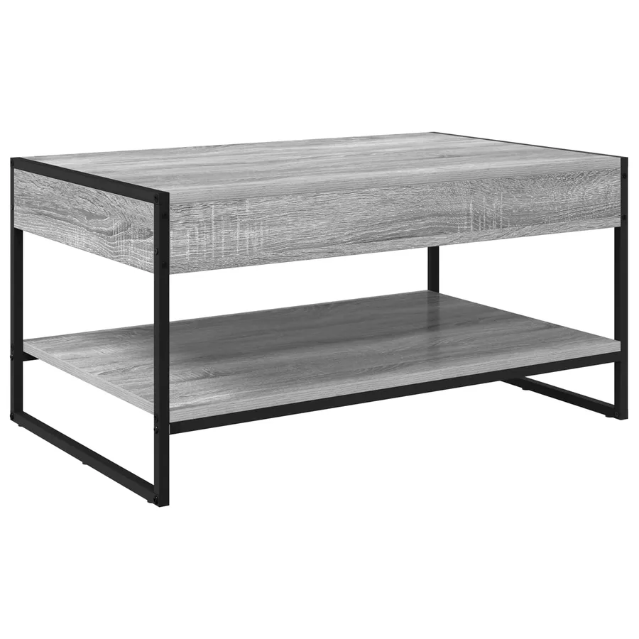 Table basse Gris Sonoma 80 x 50 x 40 cm Bois d'ingénierie - 2