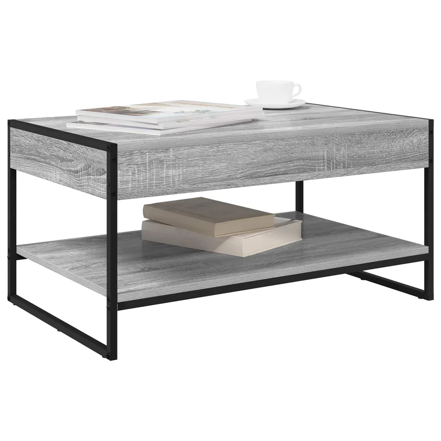 Table basse Gris Sonoma 80 x 50 x 40 cm Bois d'ingénierie - 3