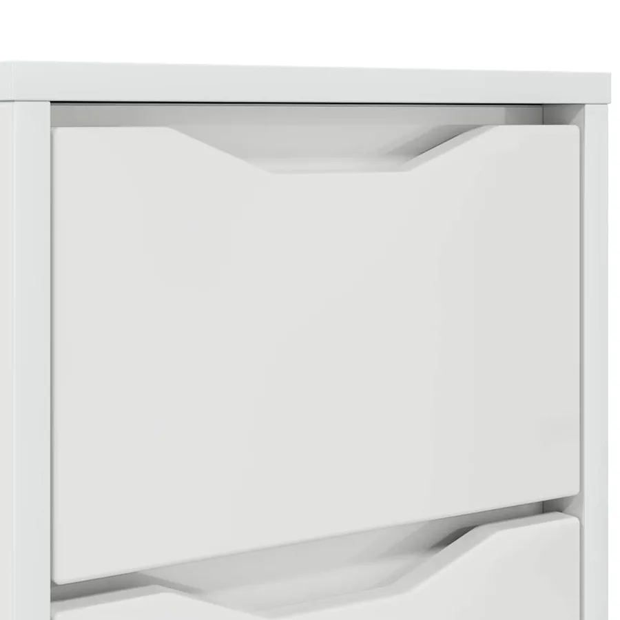 Tables de chevet 2 pcs Blanc brillant 30,5 x 30 x 43 cm - 8