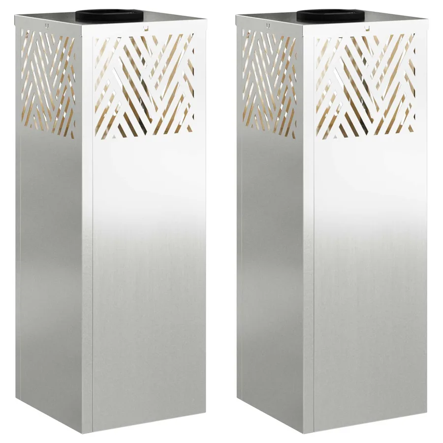 Lumière de chemin LED solaire 2 pcs Blanc chaud 18 x 18 x 50 cm - 2