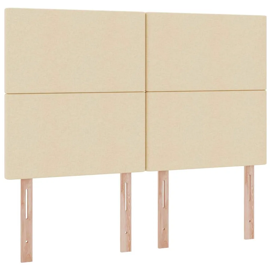 Lit de rangement LED avec matelas Crème 140 x 200 cm Tissu - 8