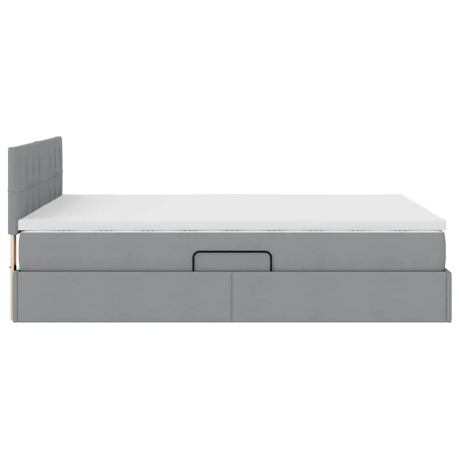 Lit avec rangement et matelas Gris clair 140 x 200 cm - 8