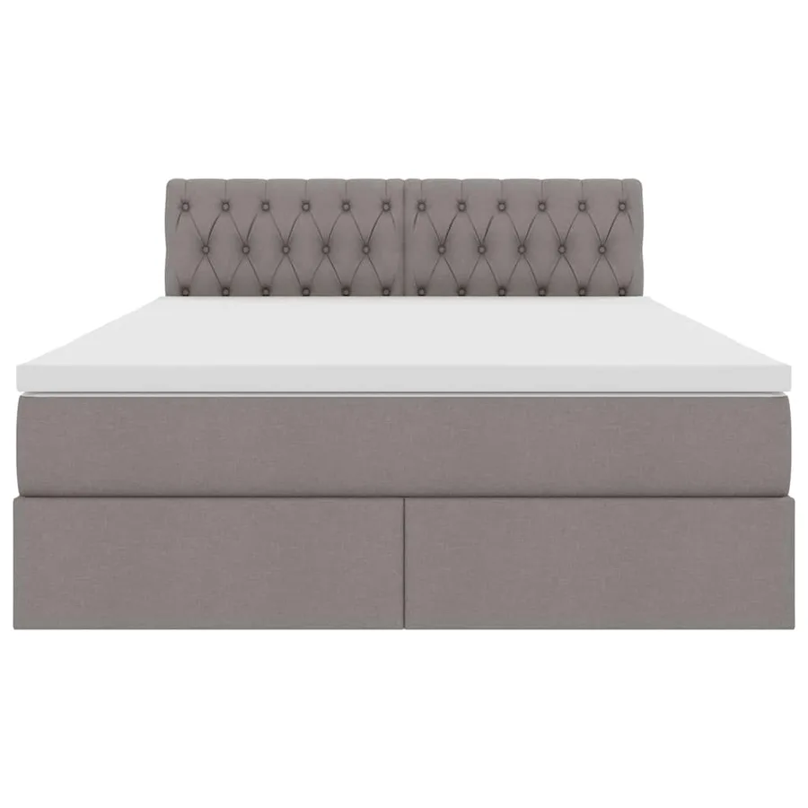 Lit avec rangement et matelas avec matelas Taupe 140 x 200 cm - 7
