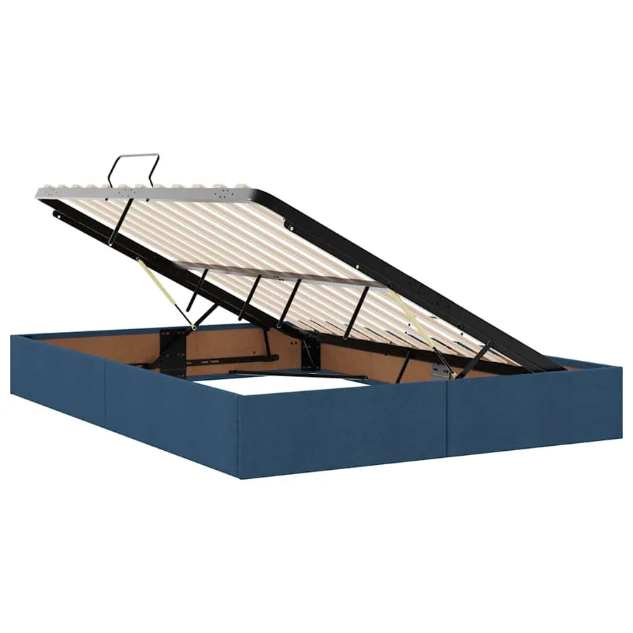 Lit avec rangement et matelas Bleu 140 x 200 cm Polyester - 6