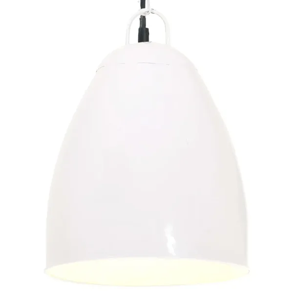 Lampe suspendue industrielle 25 W Blanc Rond 32 cm E27