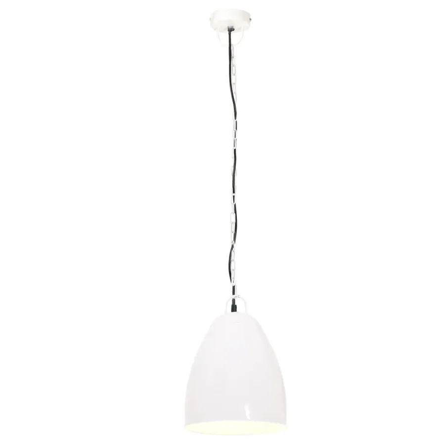 Lampe suspendue industrielle 25 W Blanc Rond 32 cm E27 - 3