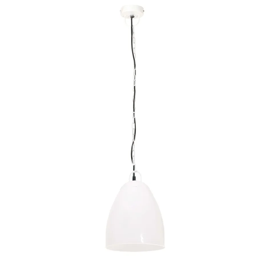 Lampe suspendue industrielle 25 W Blanc Rond 32 cm E27 - 4