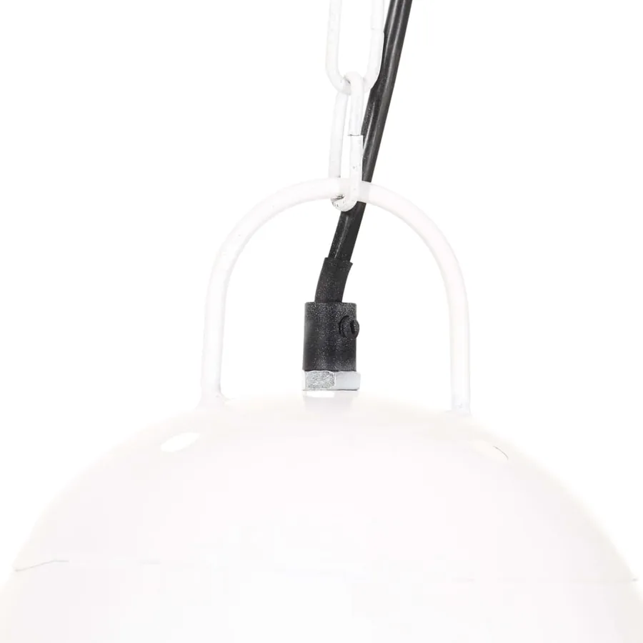 Lampe suspendue industrielle 25 W Blanc Rond 32 cm E27 - 7