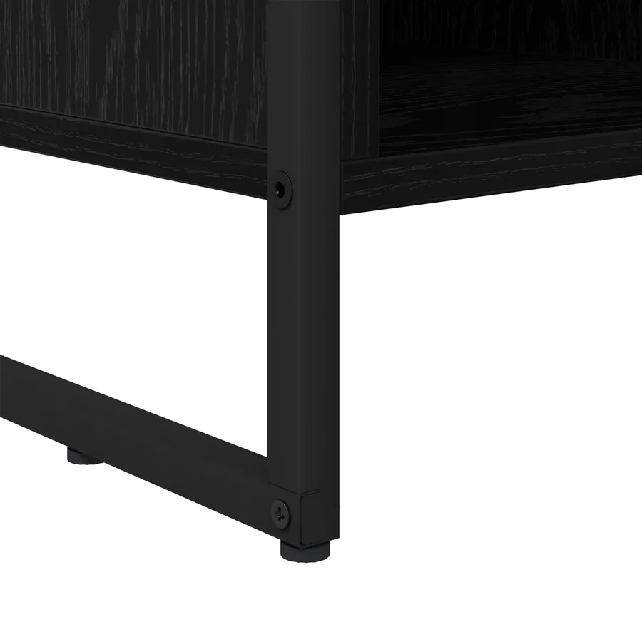 Meuble TV Chêne noir 100 x 36 x 49,5 cm Bois d'ingénierie - 10