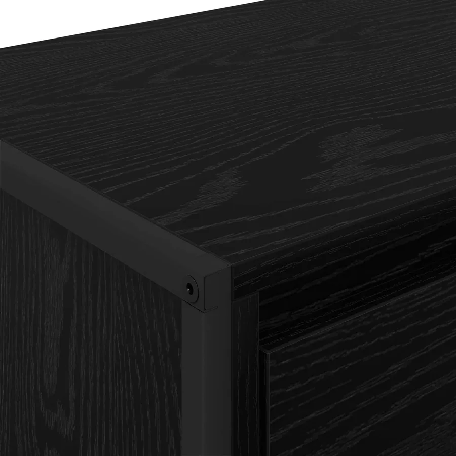 Meuble TV Chêne noir 100 x 36 x 49,5 cm Bois d'ingénierie - 9