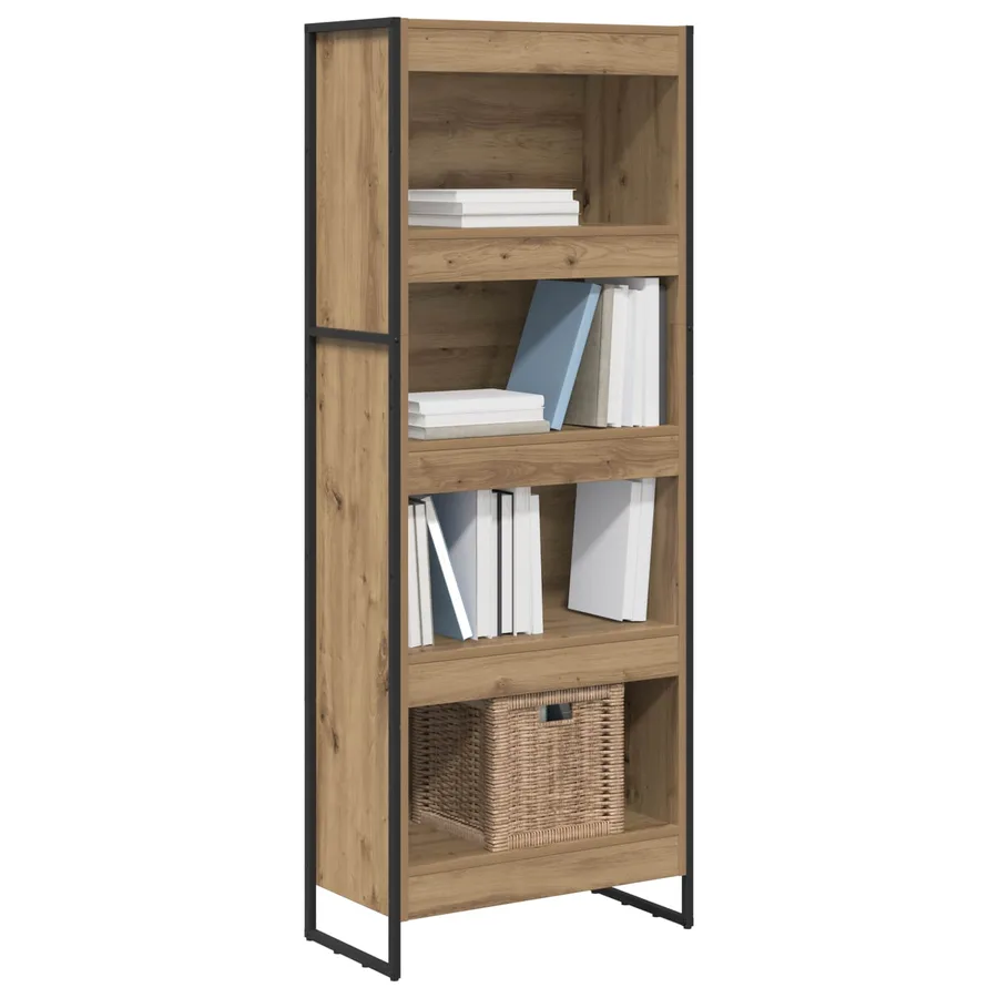 Bibliothèque 60 x 30 x 155 cm Bois d'ingénierie Chêne artisan - 3