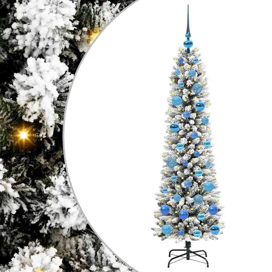 Sapin de Noël artificiel Blanc 150 cm PVC, métal et plastique - 2