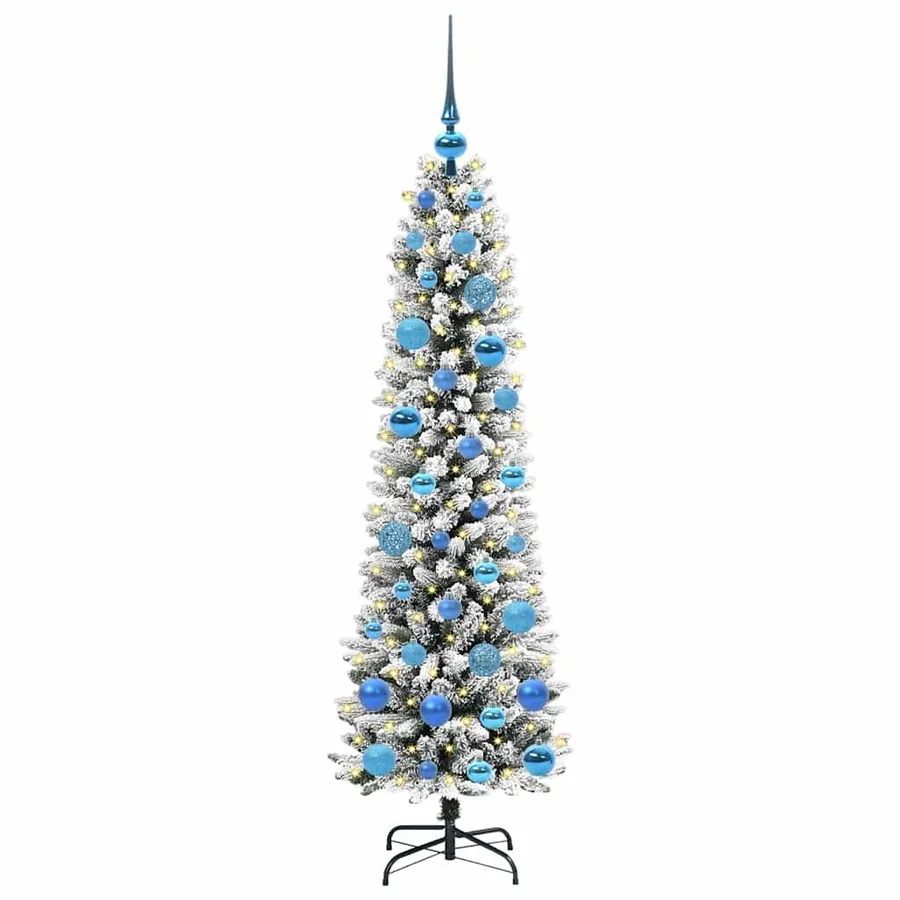 Sapin de Noël artificiel Blanc 150 cm PVC, métal et plastique - 3
