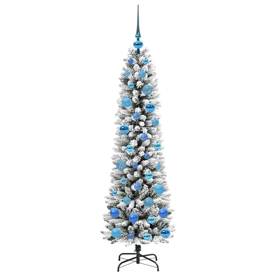 Sapin de Noël artificiel Blanc 150 cm PVC, métal et plastique - 4