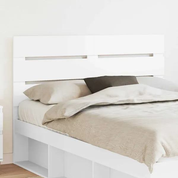 Tête de lit Blanc Bois d'ingénierie