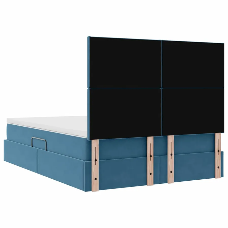 Lit de rangement LED avec matelas Bleu foncé 140 x 200 cm - 12