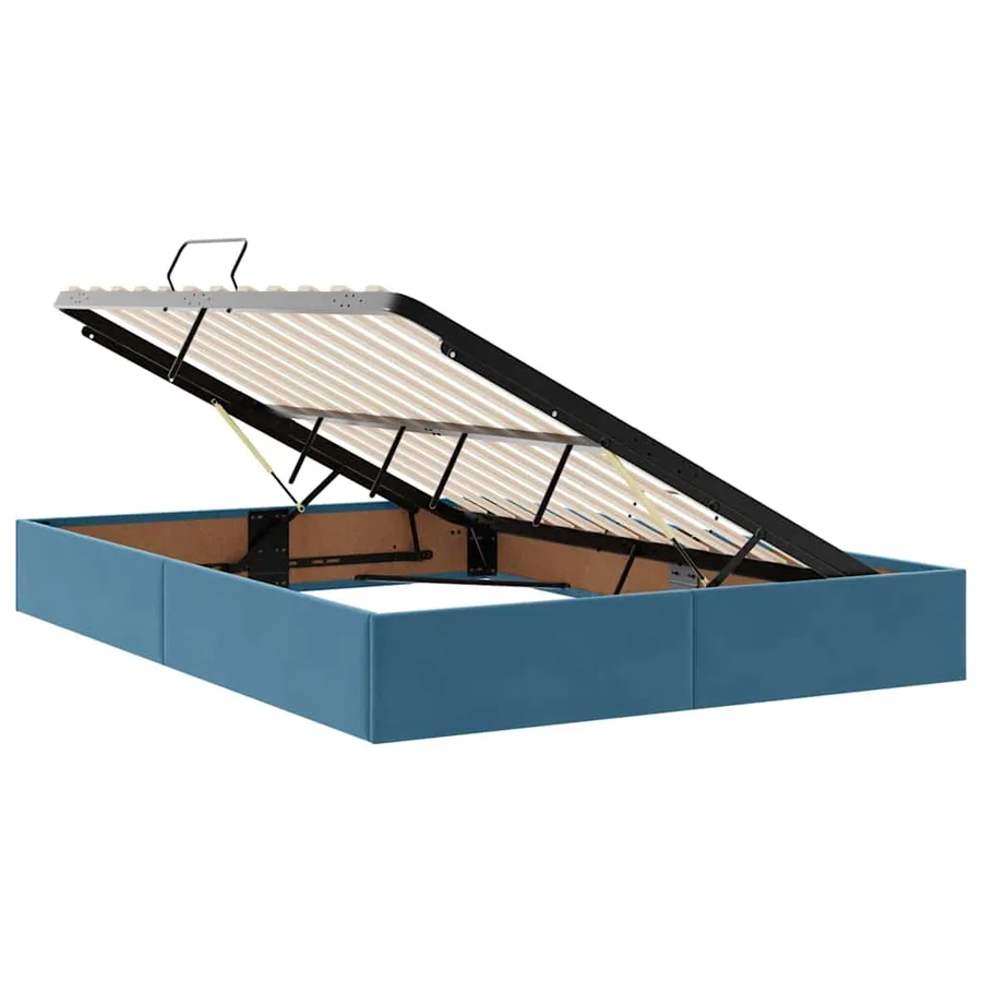 Lit de rangement LED avec matelas Bleu foncé 140 x 200 cm - 7