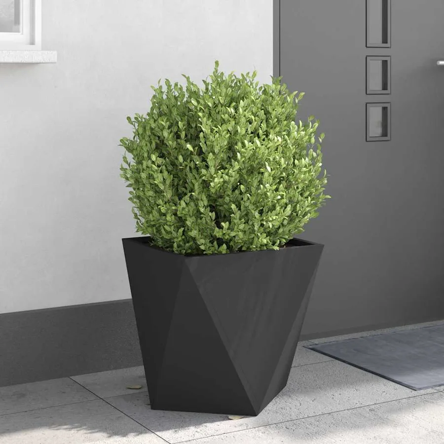 Jardinière 2 pc Noir 50 x 50 x 50 cm Acier - 4