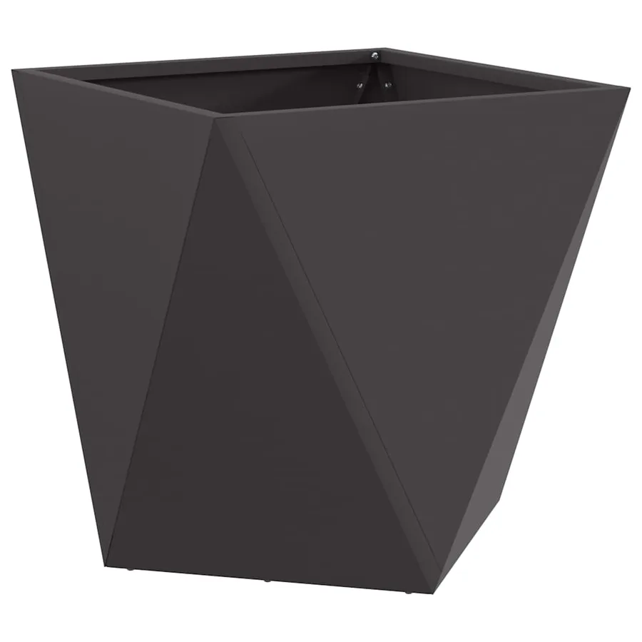 Jardinière 2 pc Noir 50 x 50 x 50 cm Acier - 5