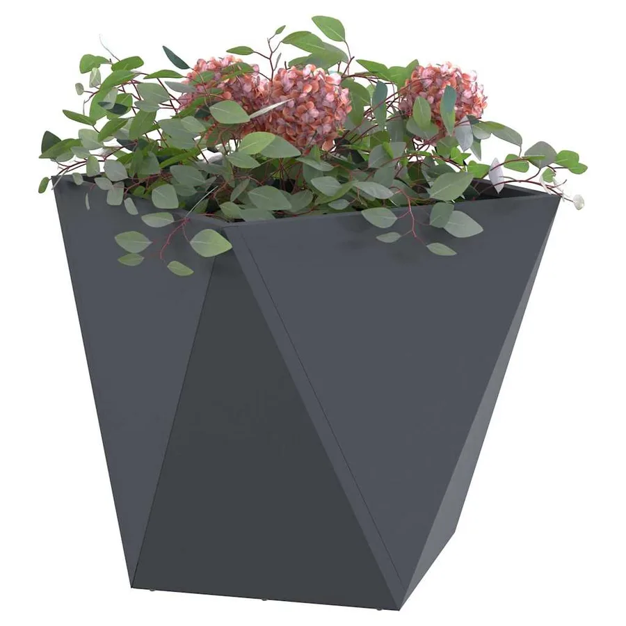 Jardinière Anthracite 50 x 50 x 50 cm Acier - 3