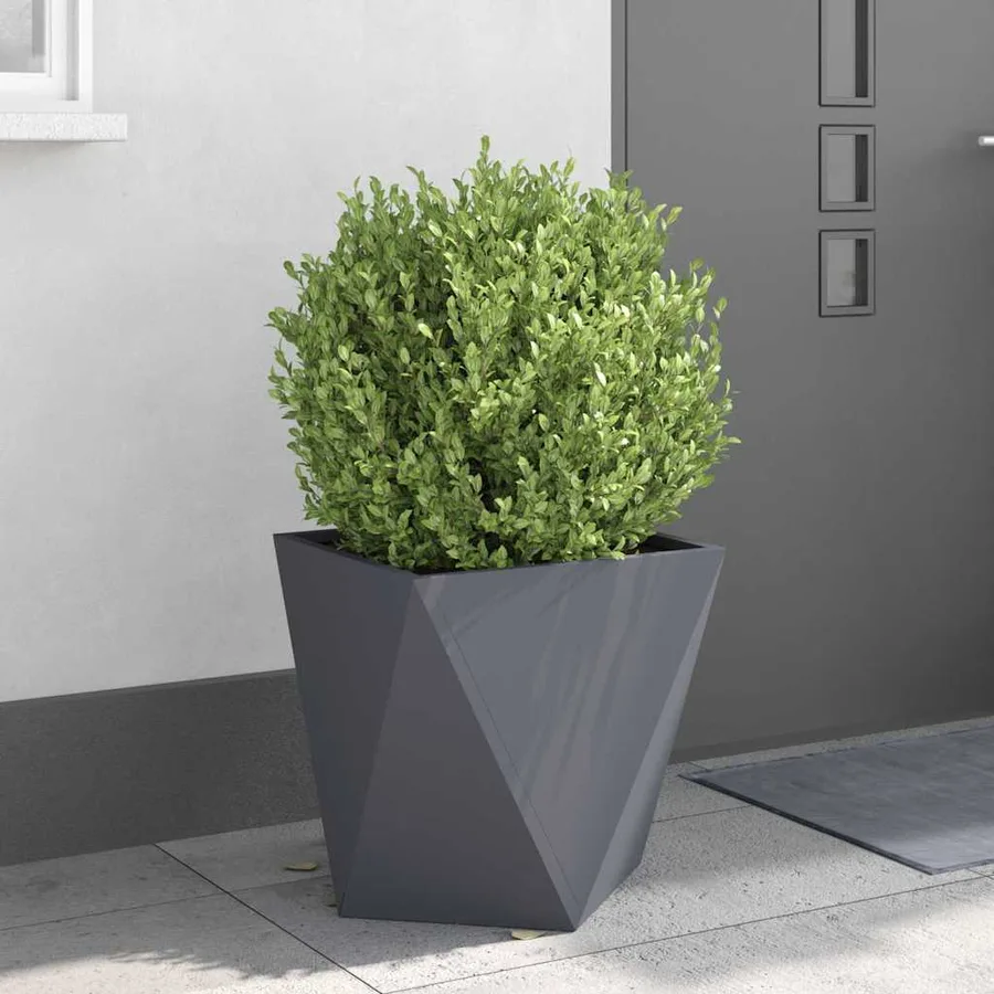 Jardinière Anthracite 50 x 50 x 50 cm Acier - 4