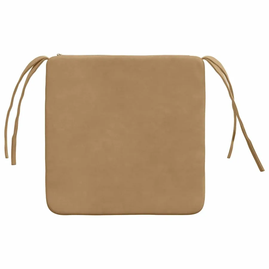 Coussins de siège 4 pcs Marron 40 x 40 x 3 cm Velours - 7