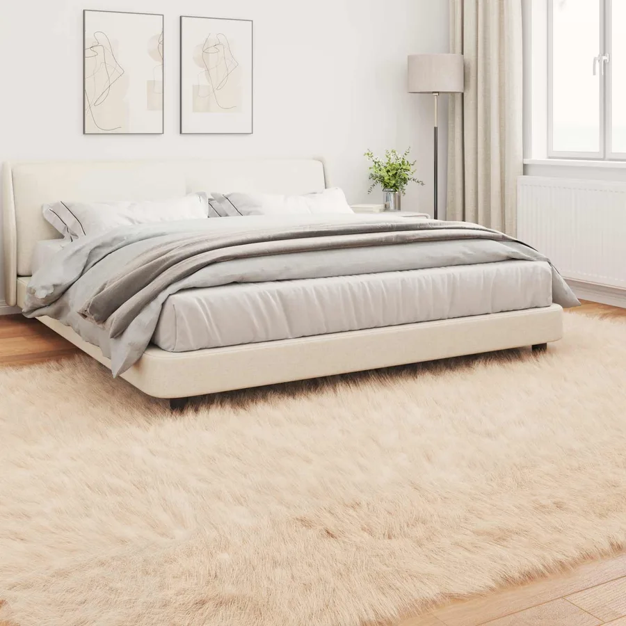 Tapis en fausse TAFALLA Beige 240 x 340 cm Polyester - 4