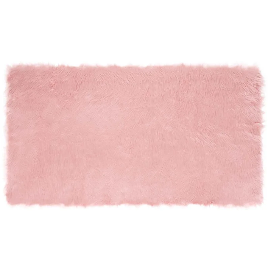 Tapis en fausse TAFALLA Rose 60 x 110 cm Polyester - 2