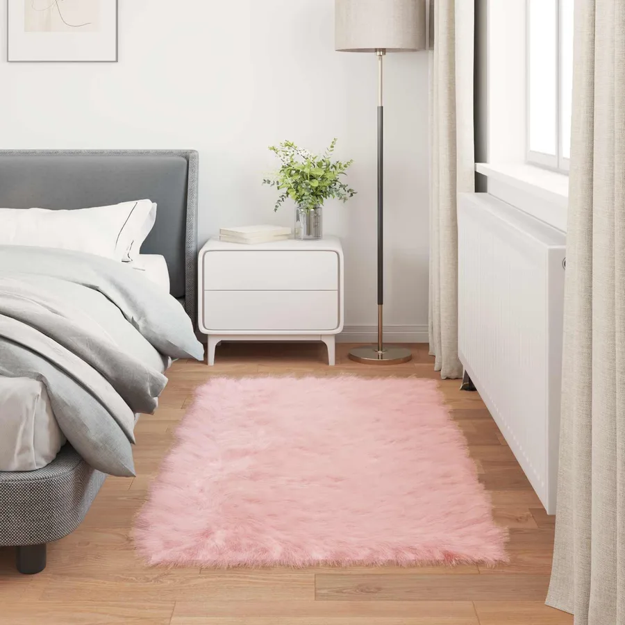 Tapis en fausse TAFALLA Rose 60 x 110 cm Polyester - 4
