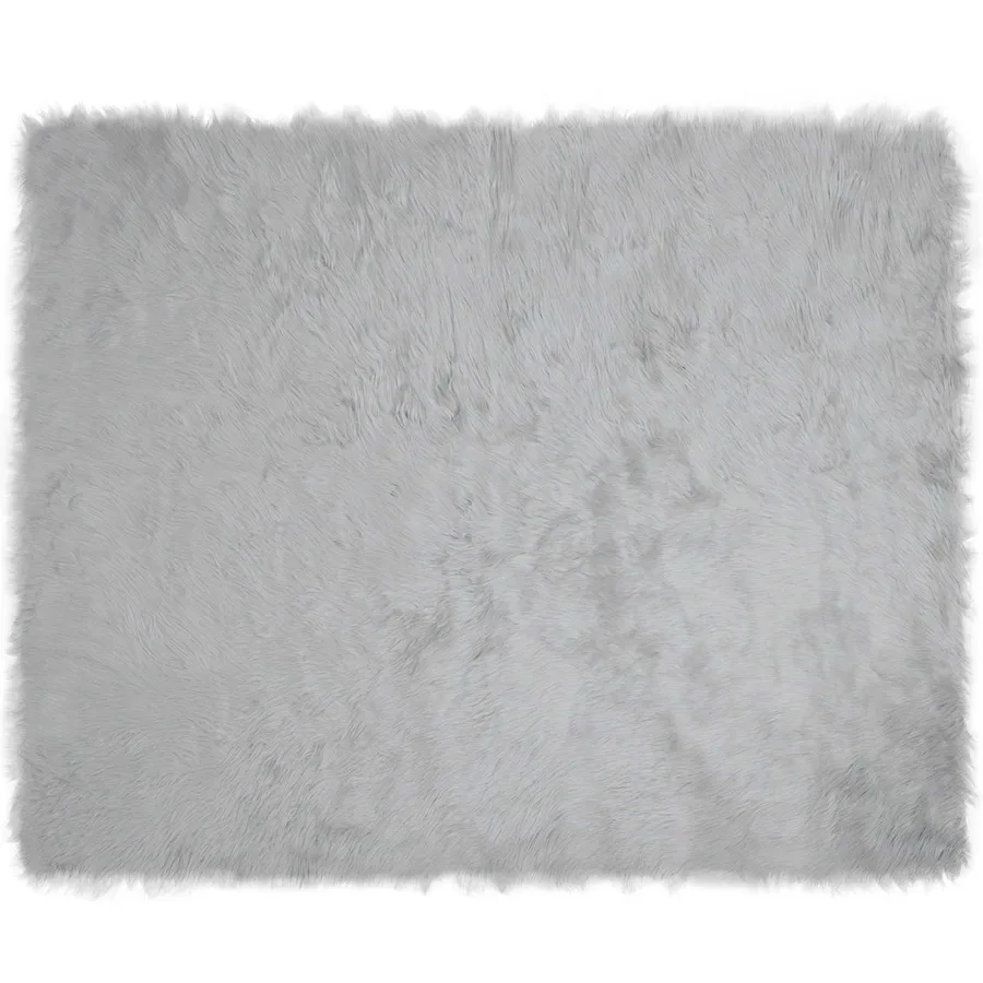 Tapis en fausse TAFALLA Gris 200 x 280 cm Polyester - 2