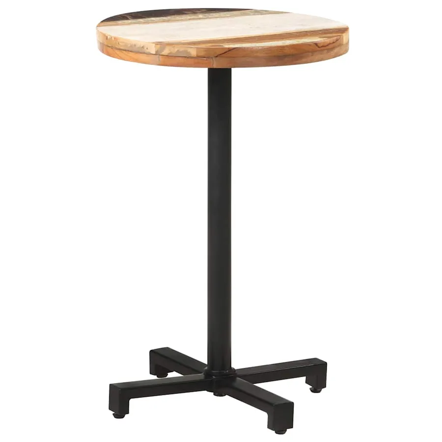 Table de bistro Ronde Ø50x75 cm Bois de récupération massif - 10