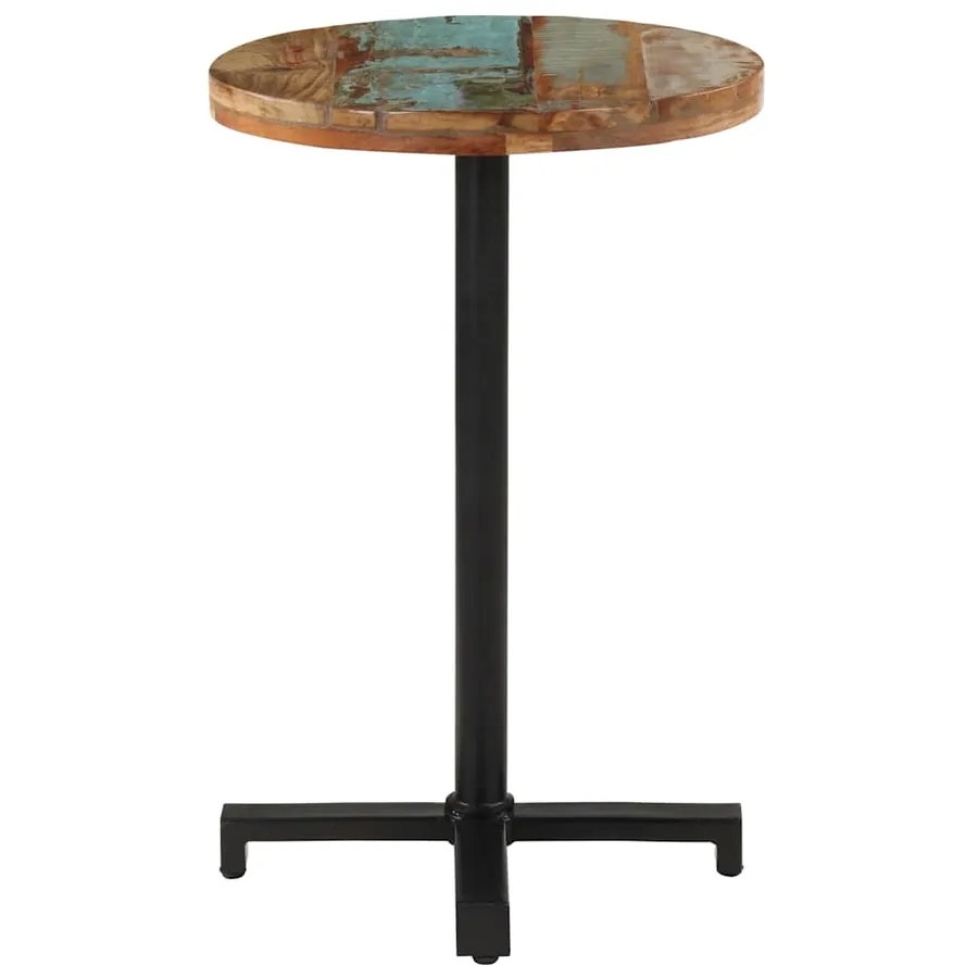 Table de bistro Ronde Ø50x75 cm Bois de récupération massif - 2