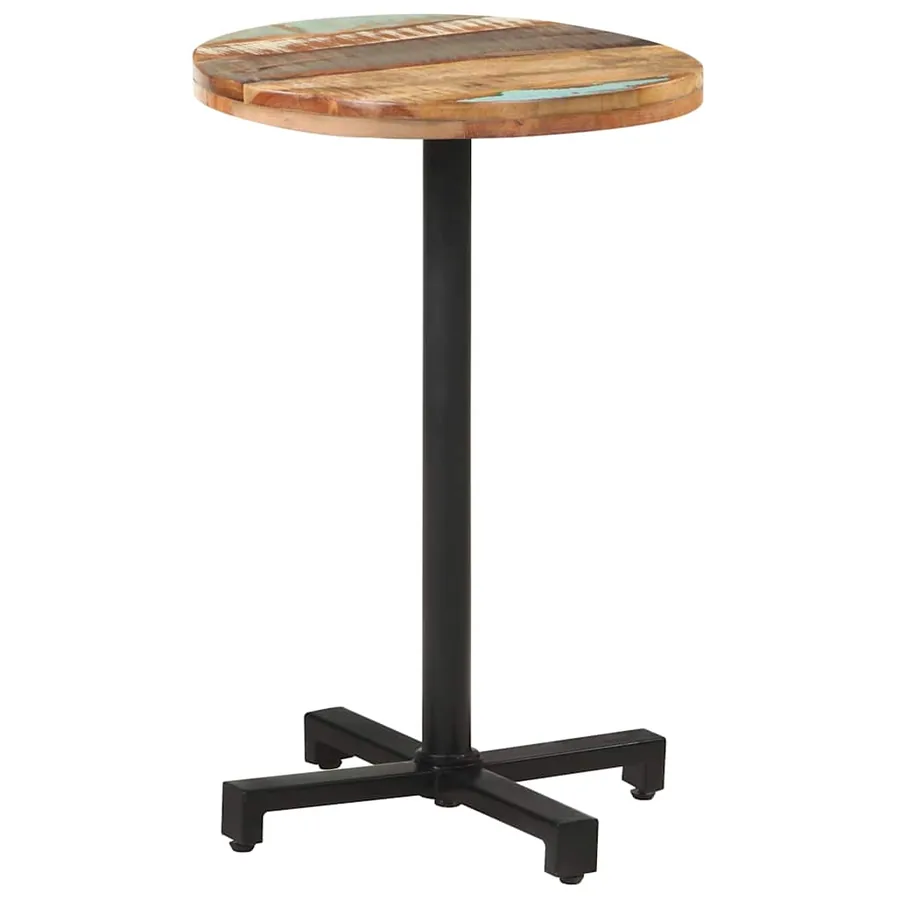 Table de bistro Ronde Ø50x75 cm Bois de récupération massif - 7