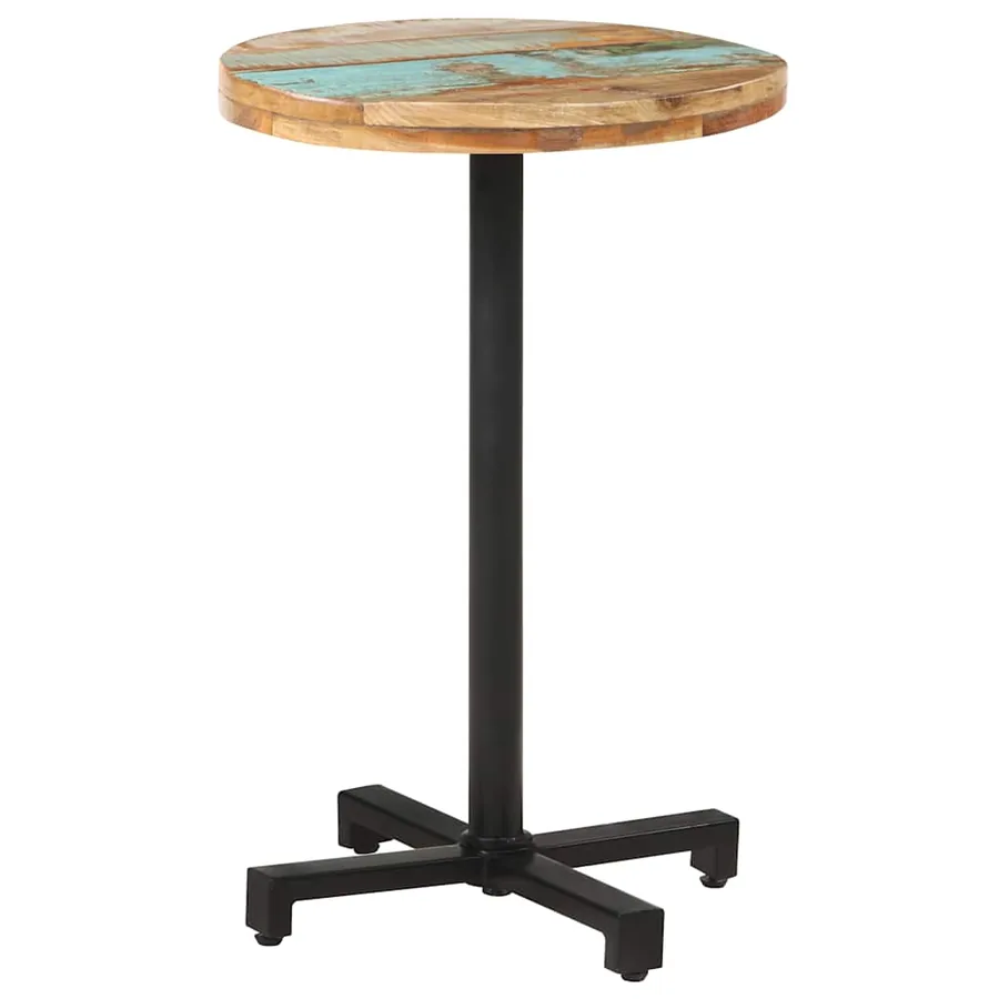 Table de bistro Ronde Ø50x75 cm Bois de récupération massif - 9