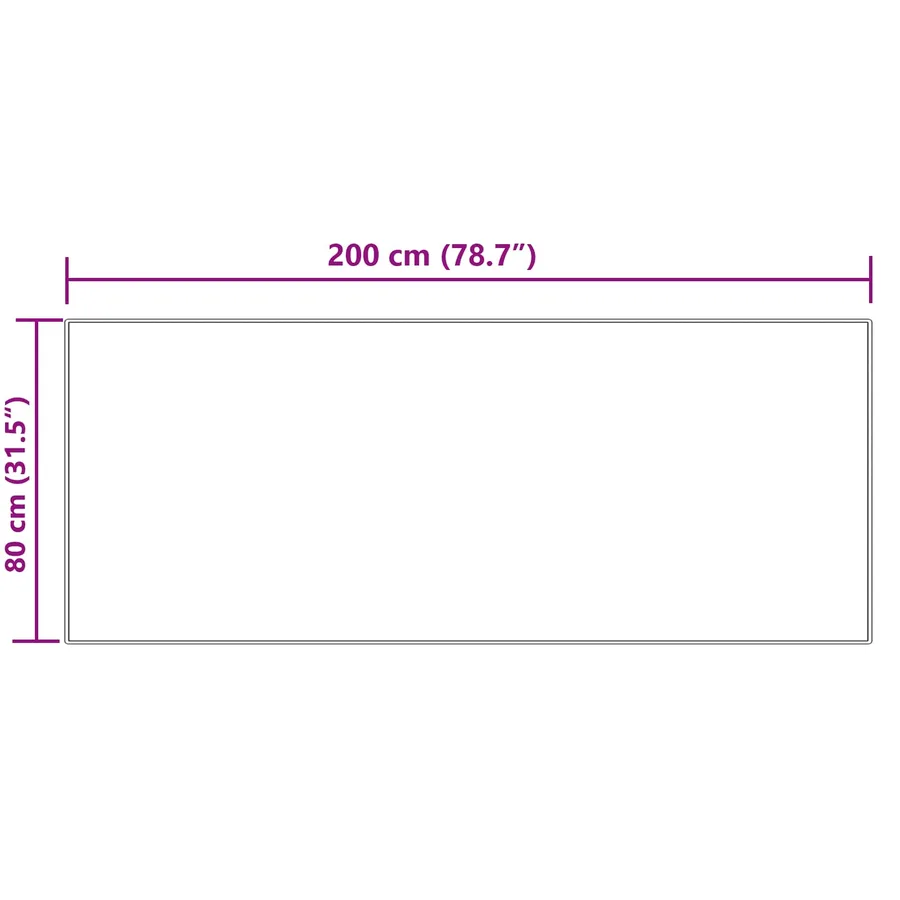Tapis en fausse TAFALLA Crème 80 x 200 cm Polyester - 8