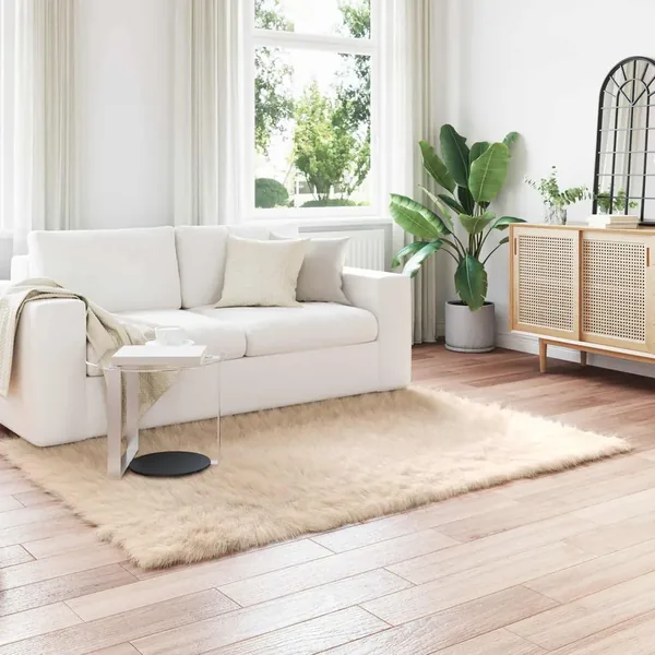 Tapis en fausse TAFALLA Beige 160 x 230 cm Polyester