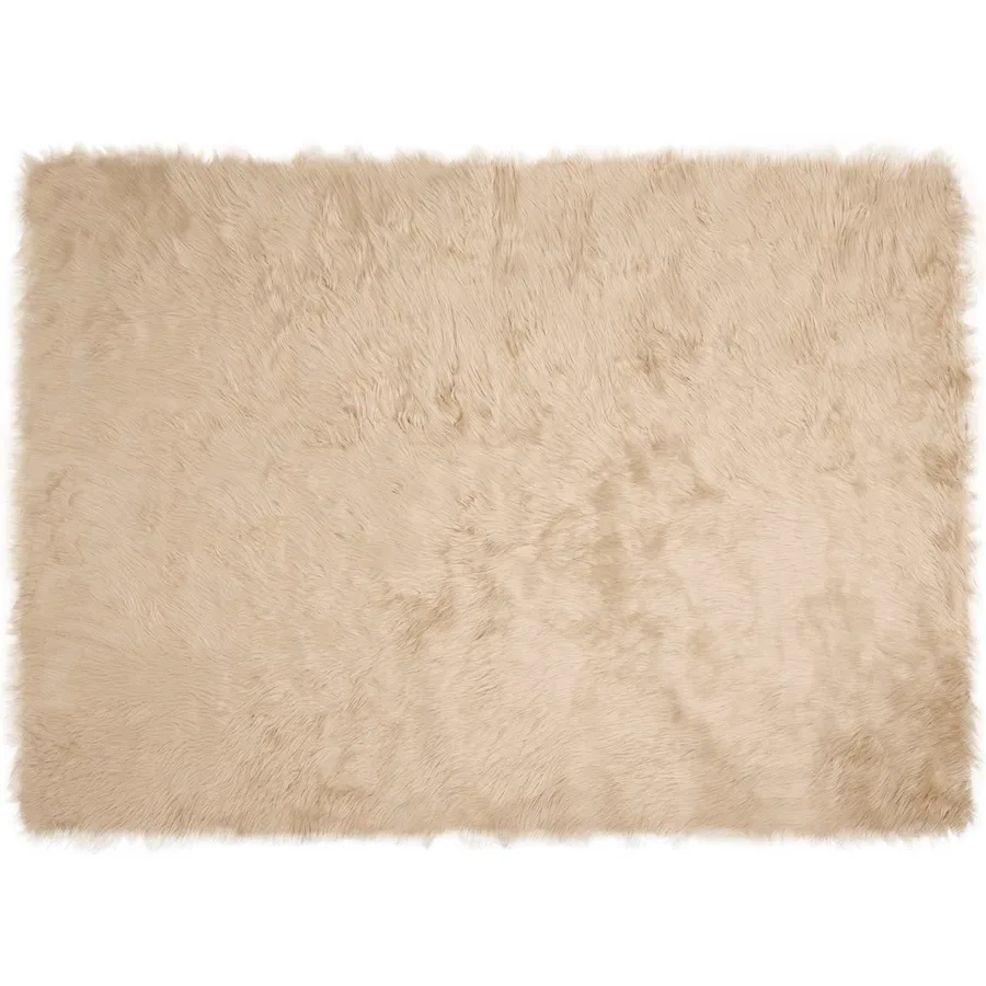 Tapis en fausse TAFALLA Beige 160 x 230 cm Polyester - 2