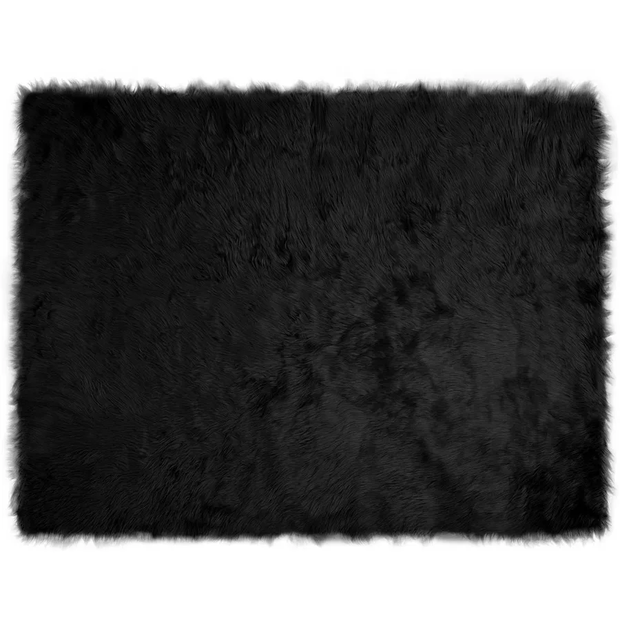 Tapis en fausse TAFALLA Noir 240 x 340 cm Polyester - 2