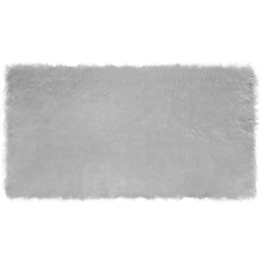 Tapis en fausse TAFALLA Gris 80 x 150 cm Polyester - 2