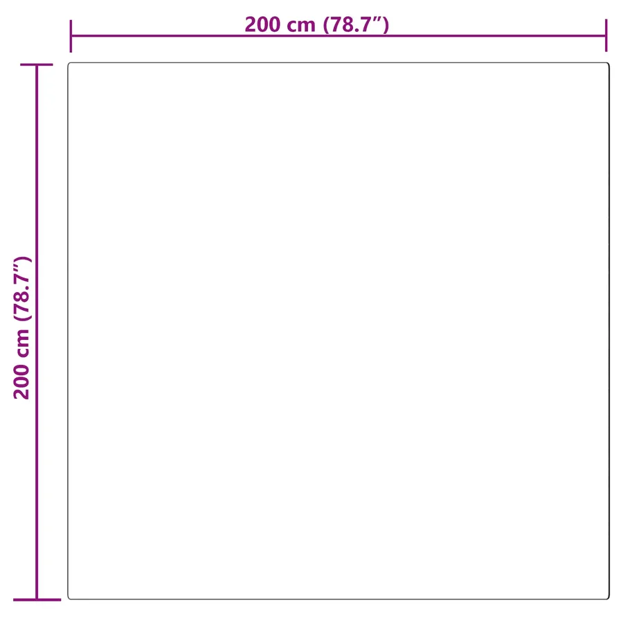 Tapis en fausse TAFALLA Blanc 200 x 200 cm Polyester - 8