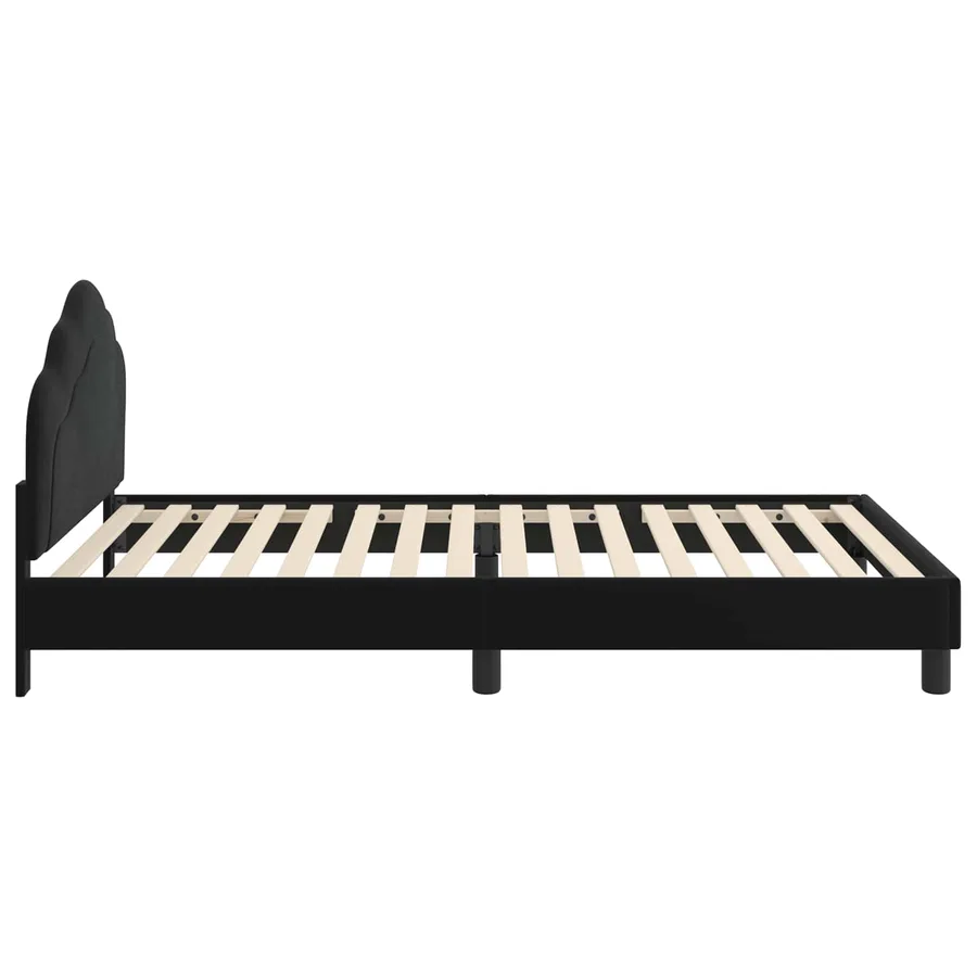 Cadre de lit pour enfants avec tête de lit Noir 80 x 200 cm - 6