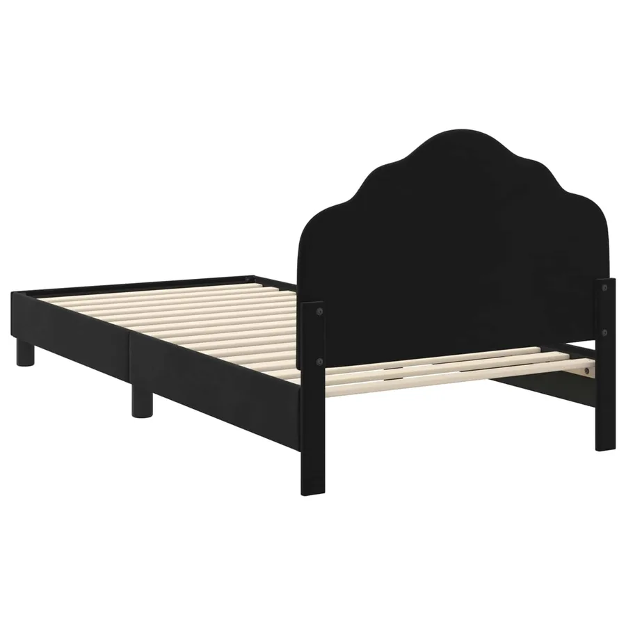 Cadre de lit pour enfants avec tête de lit Noir 80 x 200 cm - 7