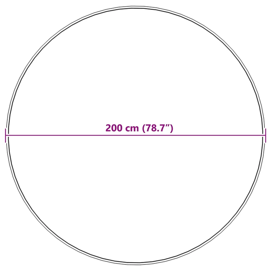 Tapis en fausse TAFALLA Anthracite Ø 200 cm Polyester - 8