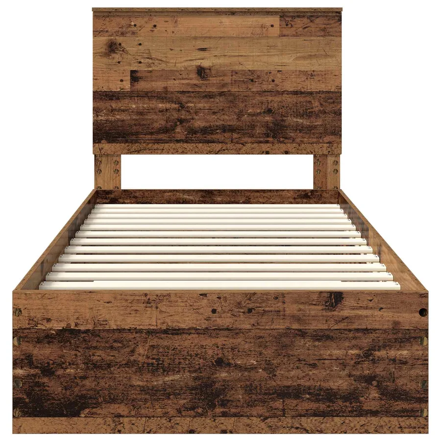 Cadre de lit Bois ancien 90 x 200 cm Bois d'ingénierie - 7
