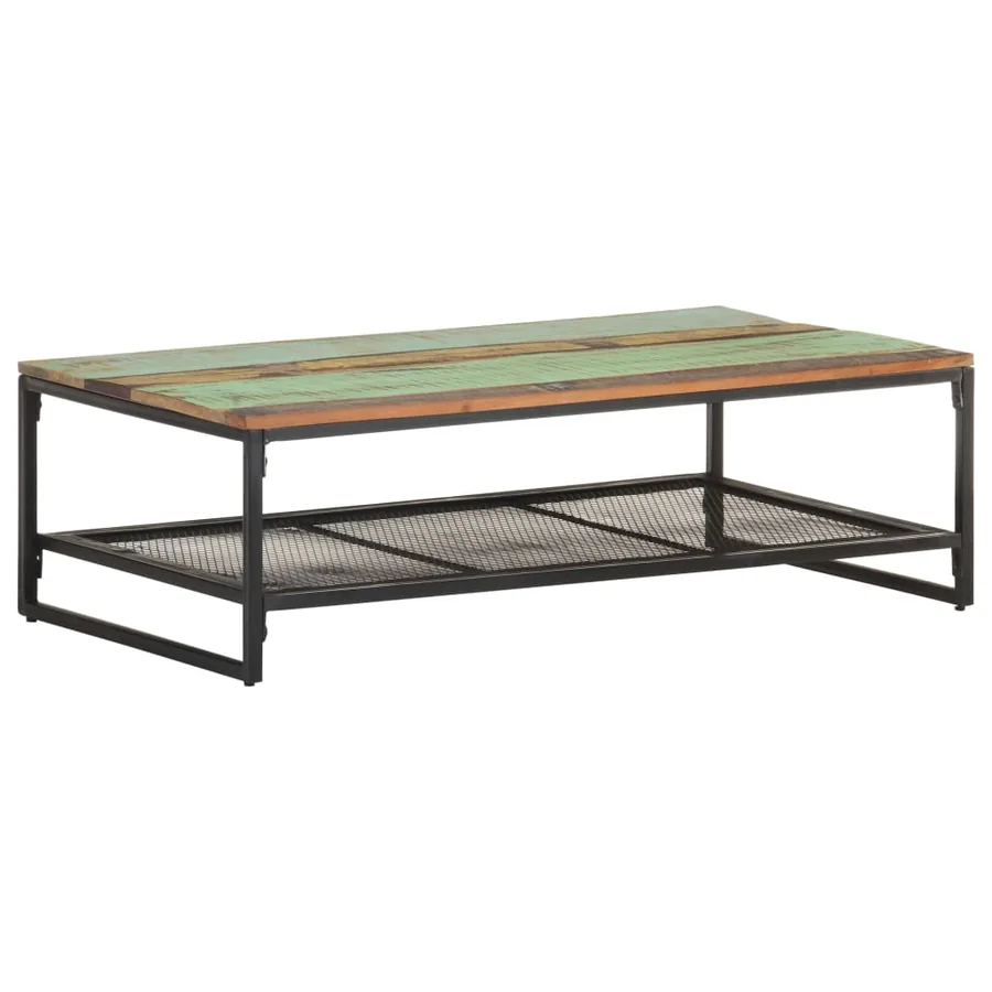Table basse 110x60x35 cm Bois de récupération massif - 8