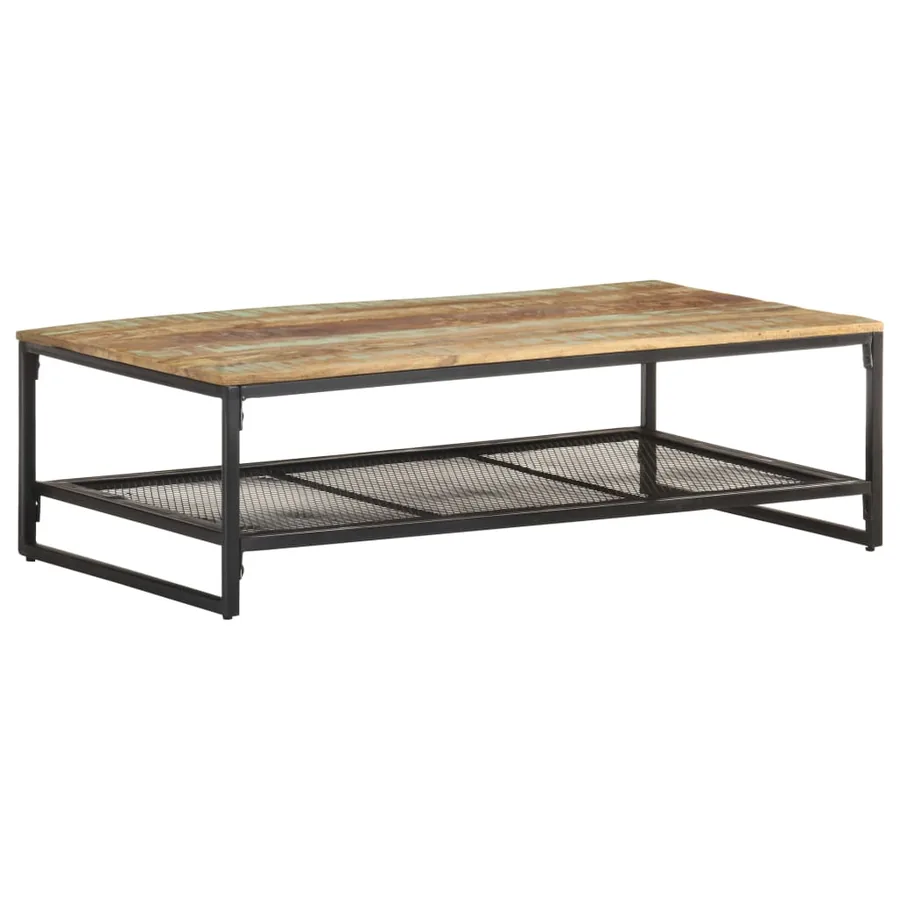 Table basse 110x60x35 cm Bois de récupération massif - 9