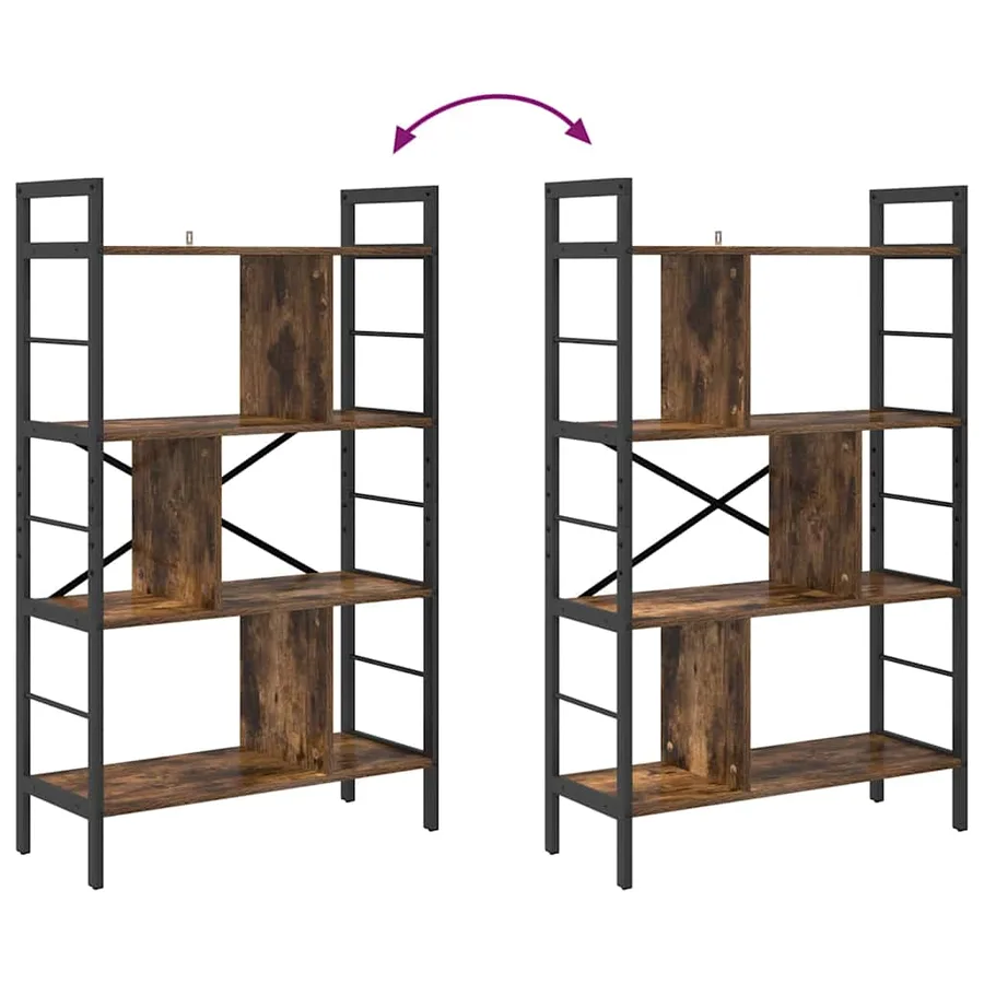 Étagère Chêne fumé 75 x 30 x 123,5 cm Bois d'ingénierie - 8
