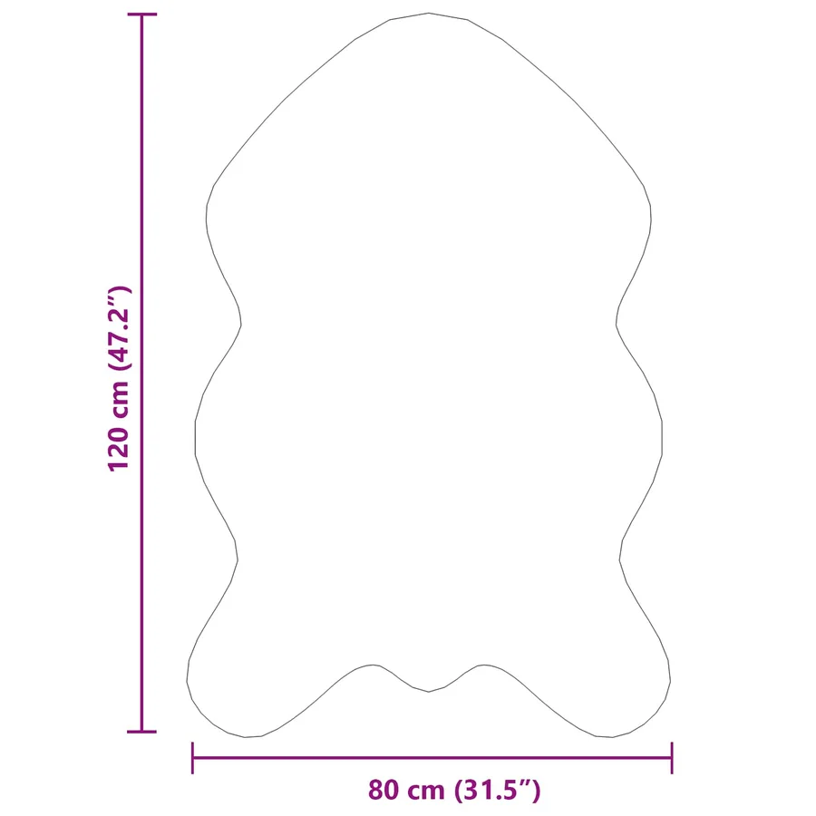 Tapis en fausse TAFALLA Crème 80 x 120 cm Polyester - 11
