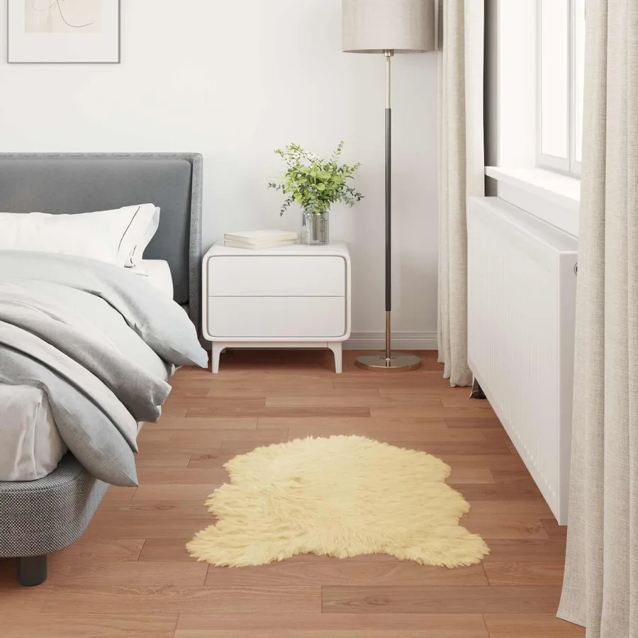 Tapis en fausse TAFALLA Crème 80 x 120 cm Polyester - 4